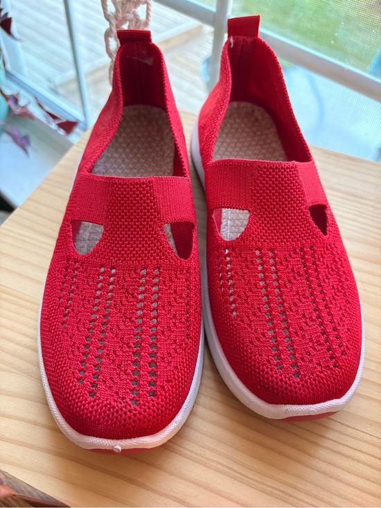 None Shoes - Red Slip-On Lightweight Sneakers. Size 37 or 6.5